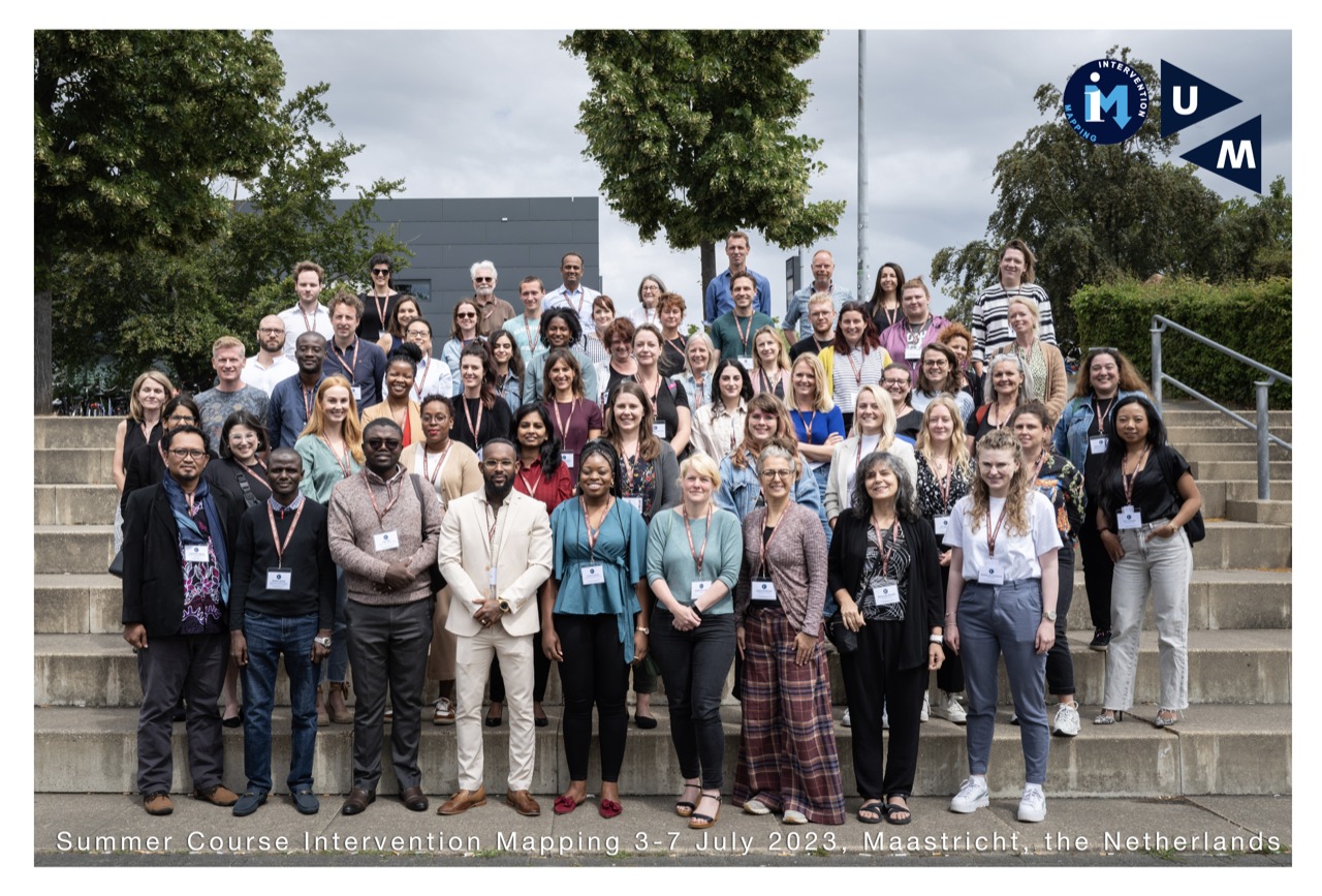 A photograph of the Intervention Mapping Summer Course 2023 participants.